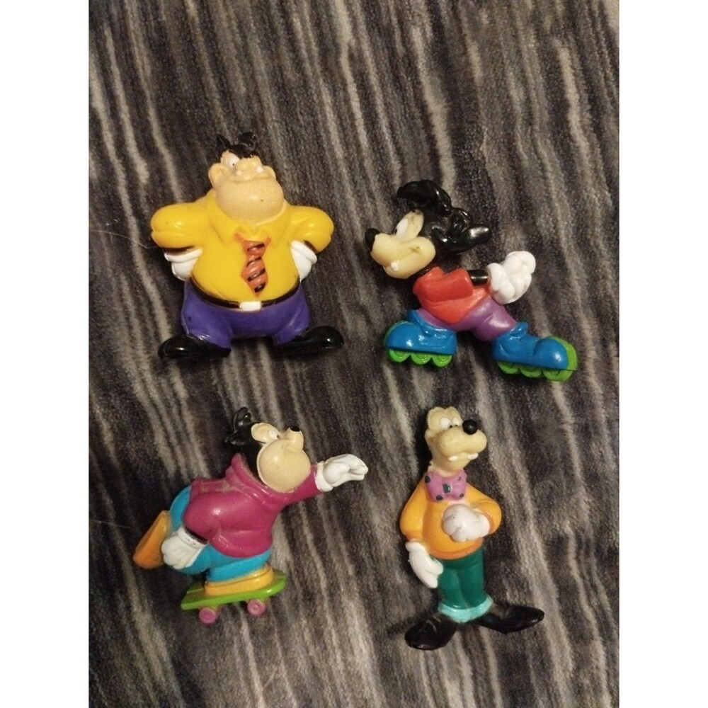 Disney Goof Troop Goofy, Pete, PJ & Max 2” PVC toy figures set of 4